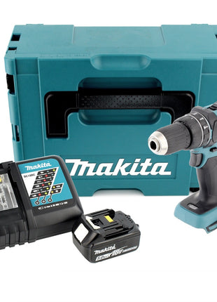 Makita DHP 480 RT1J 18 V Li-Ion Akku Schlagbohrschrauber Solo im Makpac + 1x 5,0 Ah Akku + Schnellladegerät - Toolbrothers