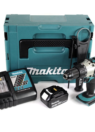 Makita DHP 451 RM1J 18 V 3. Gang Li-Ion Akku Schlagbohrschrauber im Makpac + 1x 4,0 Ah Akku + Schnellladegerät - Toolbrothers