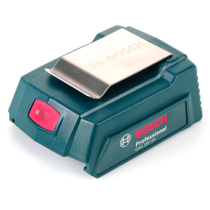 Bosch USB Power Set 18 V mit GAA Professional USB Adapter für 14,4 V / 18 V Akkus + 1x GBA 18V 2,0 Ah Li-Ion Einschub Akku + 1x Schnell Ladegerät AL 1820 CV - Toolbrothers