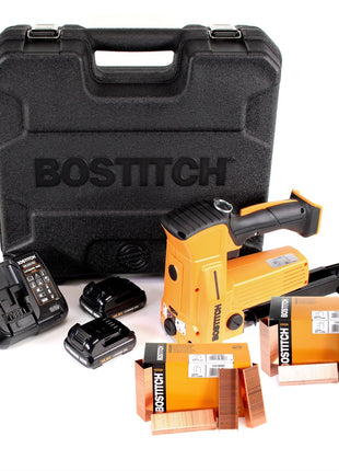 Bostitch DSA-3522-E 10,8 V Akku Kartonverschlusshefter im Koffer + 2x 1,5 Ah Akku + Ladegerät + 4000 Stk. Kartonklammern - Toolbrothers