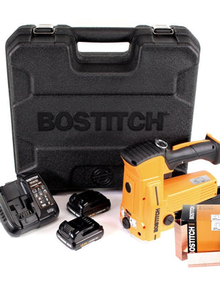 Bostitch DSA-3522-E 10,8 V Akku Kartonverschlusshefter Karton Tacker im Koffer + 2x 1,5 Ah Akku + Ladegerät + 2000 Stk. Kartonklammern 22 mm - Toolbrothers