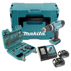 Makita DHP 453 RMJ Akku Schlagbohrschrauber 18 V 42 Nm + 2x 4,0 Ah Akku + Ladegerät + 101 tlg. Bit- & Bohrer Set + Makpac - Toolbrothers