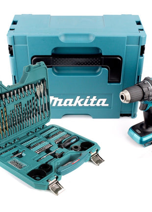 Makita DDF 480 ZJ Akku Bohrschrauber 18 V 54 Nm Brushless + 101 tlg. Bit, Bohrer & Steckschlüssel Set + Makpac - Toolbrothers