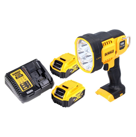 DeWalt DCL 043 Akku LED Lampe 18 V 1000 lm + 2x Akku 5,0 Ah + Ladegerät - Toolbrothers