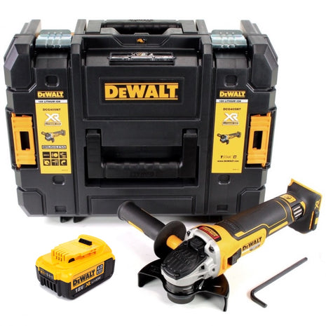 DeWalt DCG 405 NT Akku Winkelschleifer 18V 125mm Brushless + 1x Akku 4,0Ah + TSTAK - ohne Ladegerät - Toolbrothers