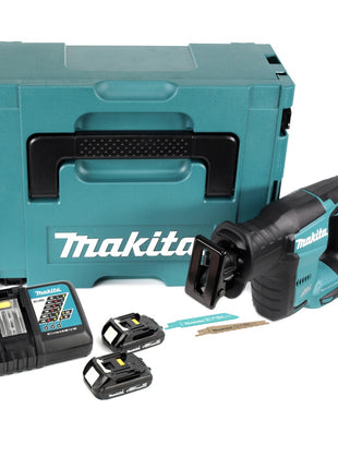 Makita DJR 188 RYJ Akku Reciprosäge 18 V Brushless Säbelsäge im Makpac + 2x 1,5 Ah Akku + Ladegerät - Toolbrothers