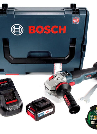 Bosch GWS 18V-125 SC Akku Winkelschleifer 18V 125mm Brushless + GCY 30-4 Connectivity Modul + 1x Akku 6,3Ah + Ladegerät + L-Boxx - Toolbrothers