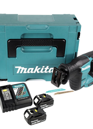 Makita DJR 188 RTJ Akku Reciprosäge 18 V Brushless Säbelsäge im Makpac + 2x 5,0 Ah Akku + Ladegerät - Toolbrothers