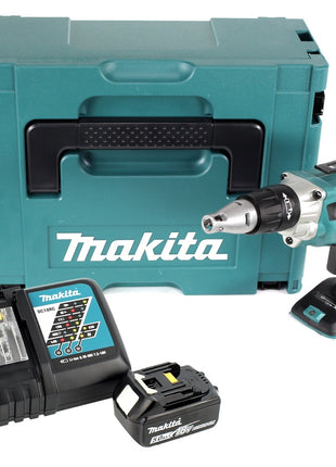 Makita DFS 250 RT1J Akku Trockenbauschrauber 18 V Brushless + 1x Akku 5,0 Ah + Ladegerät + Makpac - Toolbrothers