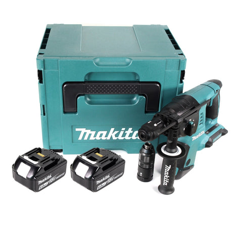 Makita DHR 264 2x 18 V / 36 V Akku-Bohrhammer SDS-PLUS im Makpac + 2x BL 1860 6,0 Ah Akku - ohne Ladegerät - Toolbrothers