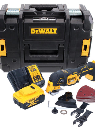 DeWalt DCS 355 P1 Akku Oszillierer Multitool 18 V Brushless + 1x Akku 5,0 Ah + Ladegerät + 29 tlg. Zubehör + TSTAK - Toolbrothers