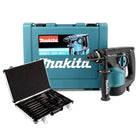 Makita HR 2810 - 800 W Kombi - Schlag Bohrhammer mit SDS - Plus im Transportkoffer +Makita D-42444 SDS-Plus Bohrer-Meißel-Set 17 tlg. im Alu Koffer - Toolbrothers