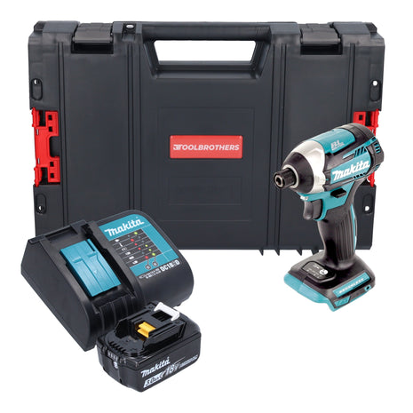 Makita DTD 154 SF1J-R clé à chocs sans fil 18 V 1/4" 175Nm sans balais + 1x batterie 3,0 Ah + chargeur + RHINO