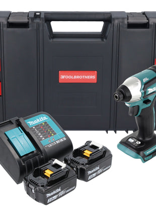 Makita DTD 155 SFJ-R clé à chocs sans fil 18 V 140 Nm sans balai + 2x batteries 3,0 Ah + chargeur + RHINO