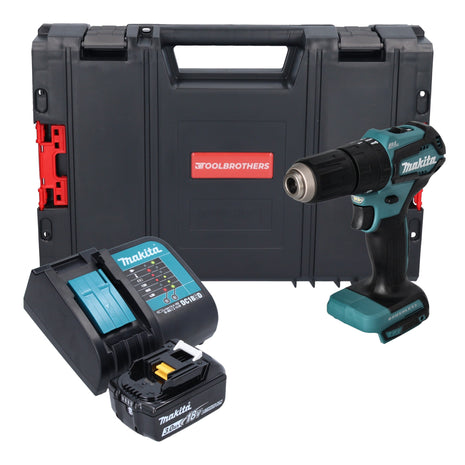 Makita DHP 483 SF1J-R Akku Schlagbohrschrauber 18V 40Nm + 1x Akku 3,0 Ah + Ladegerät + RHINO