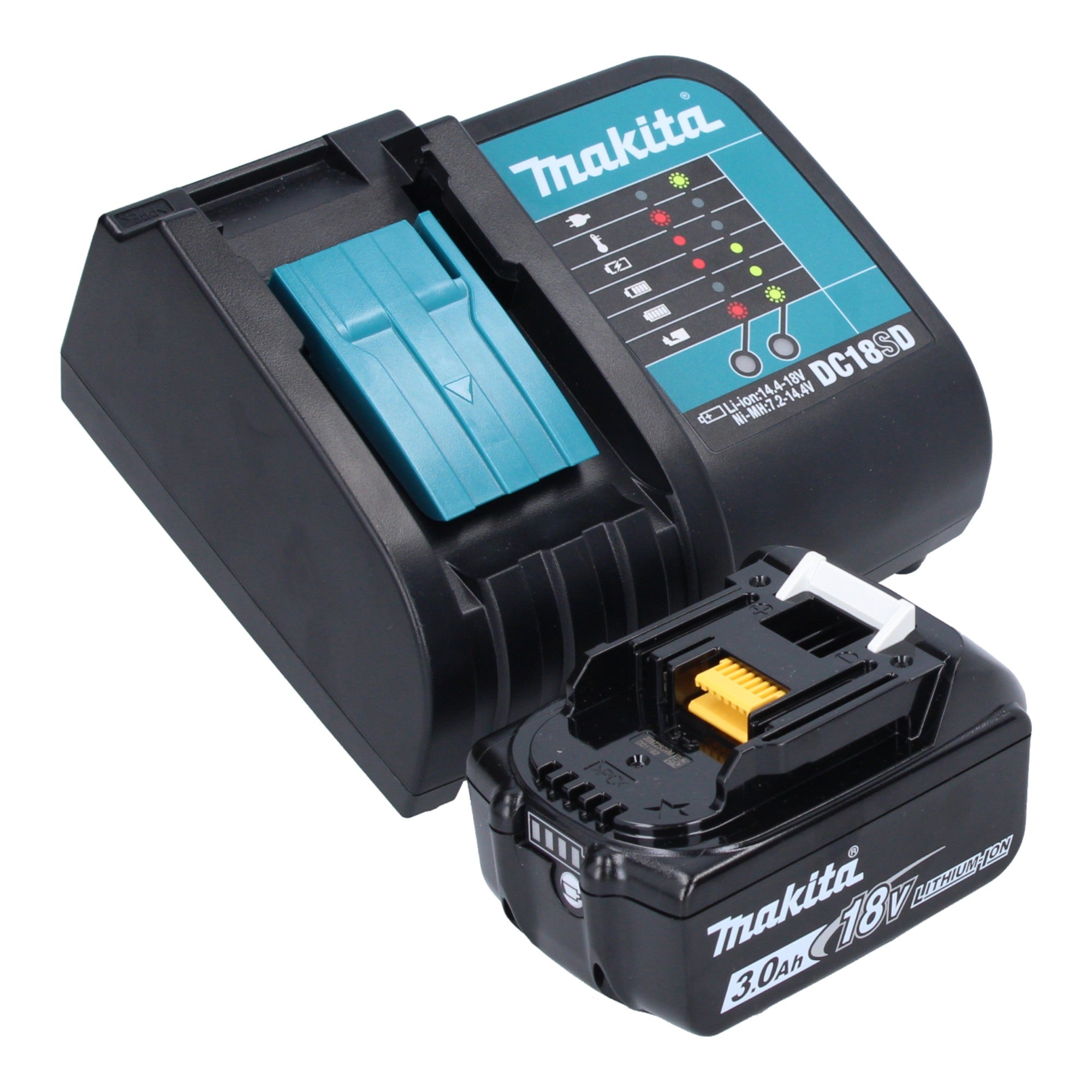 Makita DDF 485 SF1J R Akku Bohrschrauber 18 V 50 Nm Brushless 1x Akku 3 0 Ah Ladegeraet RHINO 3 - toolbrothers
