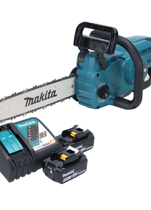 Makita DUC 357 RF2X3 Akku Kettensäge 18 V 35 cm Brushless + 2x Akku 3,0 Ah + Ladegerät