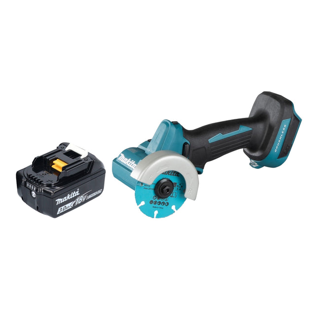Amoladora angular sin cable Makita DMC 300 F1 18 V 76 mm sin escobillas + 1x batería recargable 3,0 Ah - sin cargador