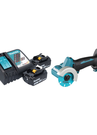 Makita DMC 300 RF Akku Winkelschleifer 18 V 76 mm Brushless + 2x Akku 3,0 Ah + Ladegerät