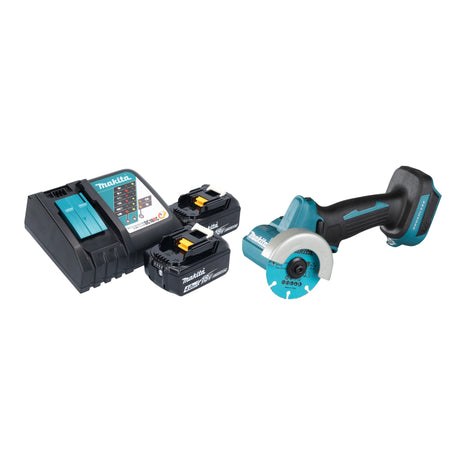 Makita DMC 300 RM cordless angle grinder 18 V 76 mm brushless + 2x battery 4.0 Ah + charger