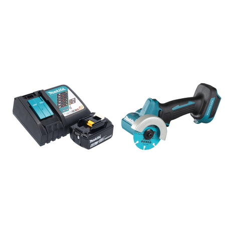 Makita DMC 300 RG1 cordless angle grinder 18 V 76 mm brushless + 1x rechargeable battery 6.0 Ah + charger