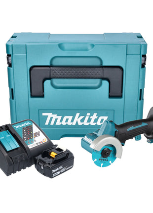 Amoladora angular a batería Makita DMC 300 RM1J 18 V 76 mm sin escobillas + 1x batería 4,0 Ah + cargador + Makpac