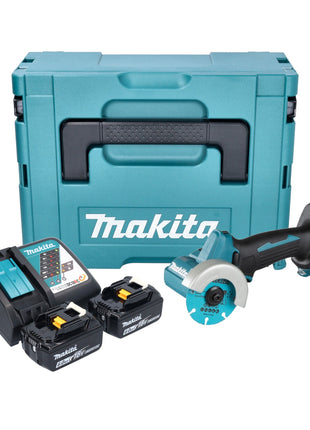 Makita DMC 300 RGJ Meuleuse d'angle sans fil 18 V 76 mm Brushless + 2x batterie 6,0 Ah + chargeur + Makpac