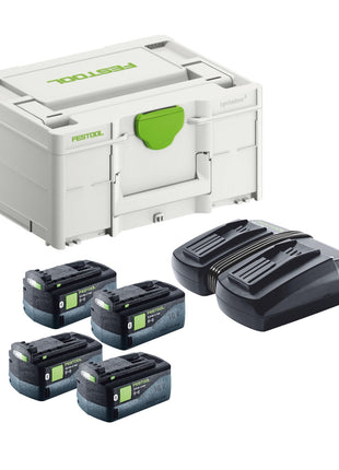 Festool Energie-Set SYS 18V 4x5,0/TCL 6 DUO ( 577709 ) 4x Akku 5,0 Ah + TCL 6 DUO Ladegerät + Systainer