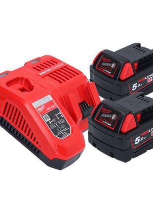 Milwaukee M18 FBTS75-502X Akku Bandschleifer 18 V 75 x 457 mm Brushless + 2x Akku 5,0 Ah + Ladegerät + HD Box