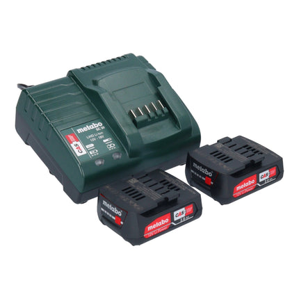 Smerigliatrice angolare a batteria Metabo PowerMaxx CC 12 BL 12 V 76 mm ( 600348500 ) senza spazzole + 2x batteria ricaricabile 2,0 Ah + caricatore + metaBOX
