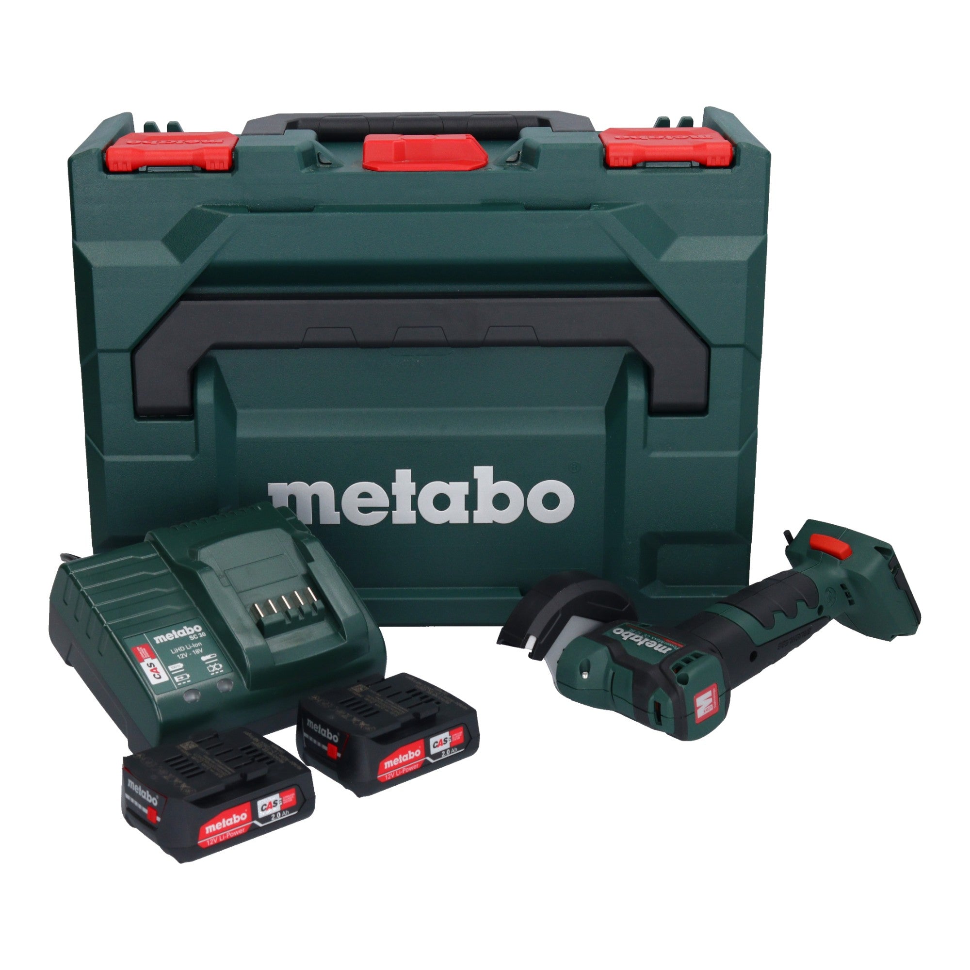 Metabo PowerMaxx CC 12 BL Akku Winkelschleifer 12 V 76 mm 600348500 Brushless 2x Akku 2 0 Ah Ladegeraet metaBOX  0 - toolbrothers