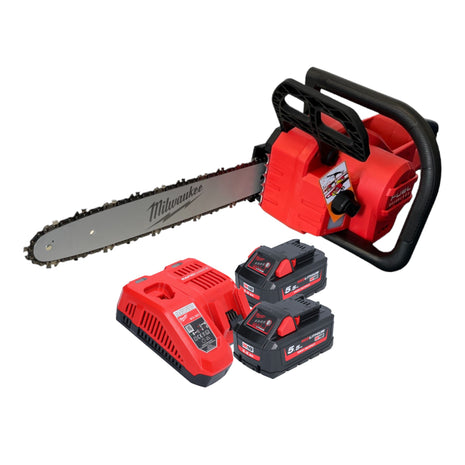 Motosierra a batería Milwaukee M18 FCHS-552 18 V 40 cm sin escobillas + 2x baterías 5,5 Ah + cargador