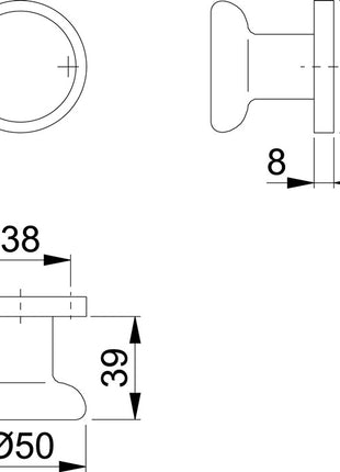 Pomo puerta HOPPE 54/11 aluminio F1 (3000252022)