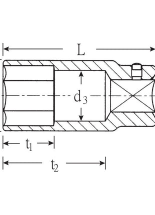 Inserto de llave de vaso STAHLWILLE 56 3/4″ 6 puntos (4000826466)