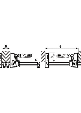 BESSEY Korpuszwinge KREV100-2K Spannweite 1000 mm Ausladung 95 mm ( 4000831608 )