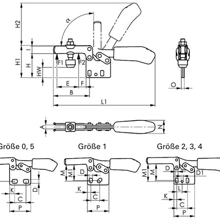 Morsetto orizzontale AMF n. 6832 misura 1 ( 4123572110 )