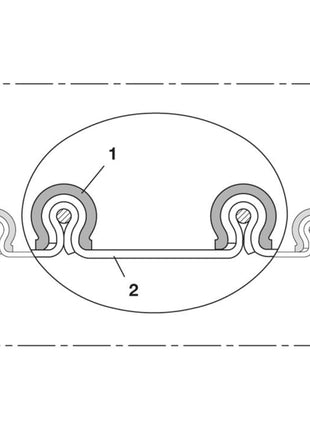 Tuyau d'aspiration et de soufflage NORRES CP VITON® 459 EC Ø intérieur 200-203 mm (4501401310)