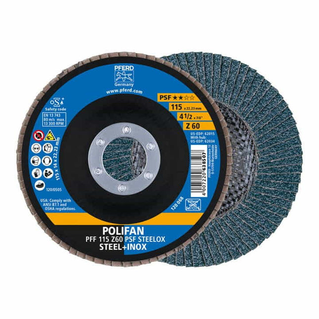Disco lamellare PFERD Ø 125 mm grana 40 piatta ( 8000429964 )