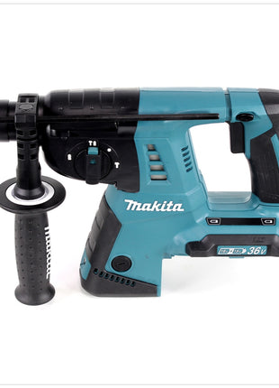 Makita DHR 263 RMJ 2x18V / 36 V SDS-Plus Akku Bohrhammer mit 2 x 4,0 Ah Akku + DC18RC Ladegerät im Makpac 4 + 5 tlg. Hartmetall Bohrer Set für Mauerwerk und Beton - Toolbrothers