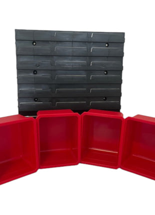 Qbrick System Container Set N°1 Mur d'atelier 39 x 35 cm avec 4 conteneurs pour valises System ONE et System TWO