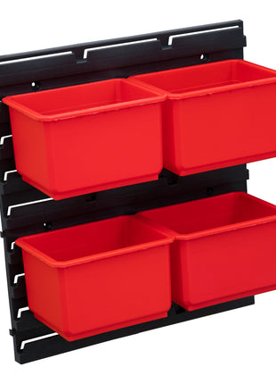 Qbrick System Container Set N°1 Mur d'atelier 39 x 35 cm avec 4 conteneurs pour valises System ONE et System TWO