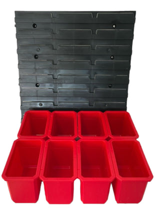 Qbrick System Container Set Nr. 2 Werkstattwand 39 x 35 cm mit 8 Behältern für System ONE und System TWO Koffer