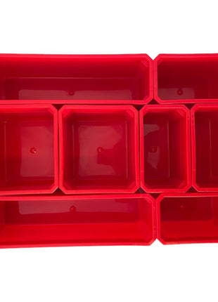 Qbrick System Container Set Nr. 7 Werkstattwand 39 x 35 cm mit 8 Behältern für PRO Organizer 300