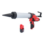 Milwaukee M12 PCG/400A-201 Akku Kartuschenpistole 12 V 400 ml + 1x Akku 2,0 Ah - ohne Ladegerät