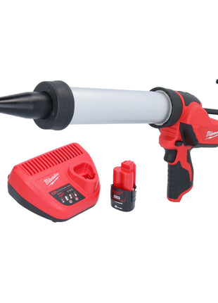 Milwaukee M12 PCG/400A-201 Akku Kartuschenpistole 12 V 400 ml + 1x Akku 2,0 Ah + Ladegerät