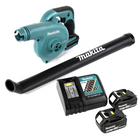 Makita DUB 183 RT 18 V Akku Gebläse + 2x BL 1850 B 5,0 Ah Akku + DC 18 RC Schnellladegerät - Toolbrothers