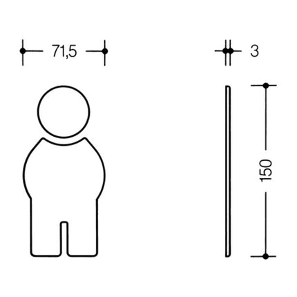 HEWI Symbol man 801.91.010 Polyamide colour no. 99 ( 3000206433 )