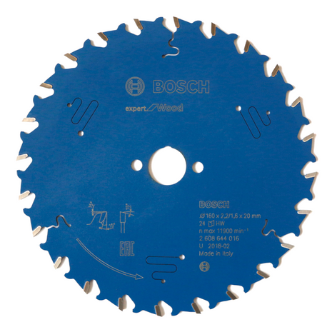 Bosch Kreissägeblatt Expert for Wood 160 x 20 x 2,2 mm 24 Zähne ( 2608644016 ) - Toolbrothers