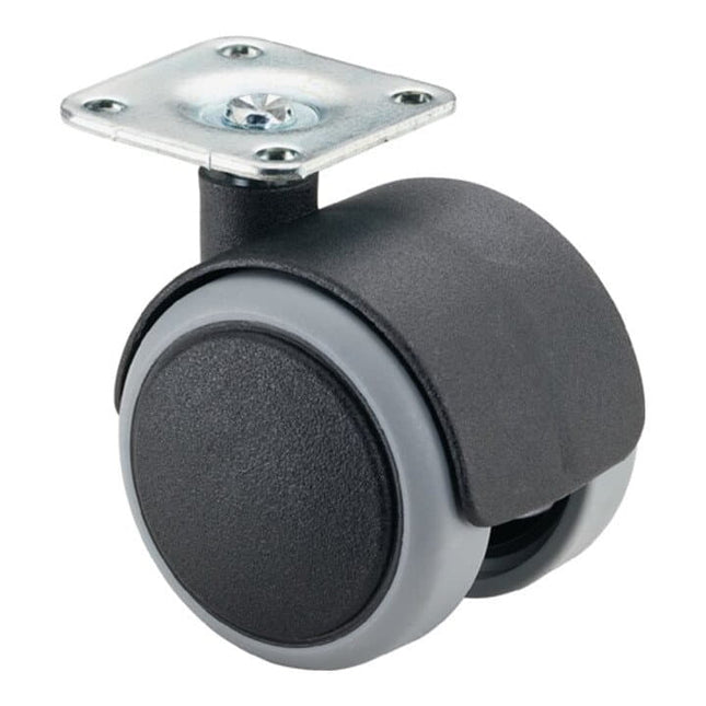 BS ROLLEN Roulette double en plastique  D. de la roue 50 mm cap. charge 50 kg ( 3000275097 )