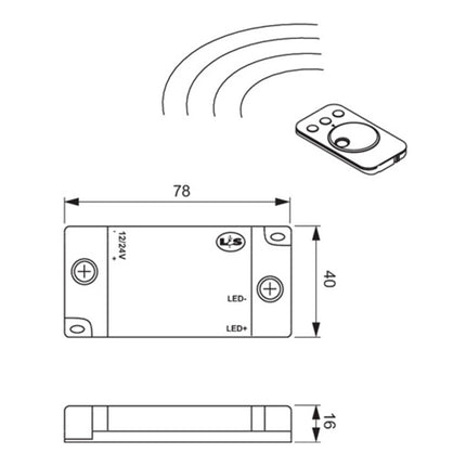 Zestaw uzupełniający ściemniacza radiowego LED L&S 12 V ( 3000550093 )